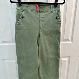 Spanx Pull-On Stretch Twill Wide Leg Cropped Pants
